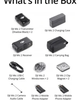 Kit DJI Mic 2 (2 TX + 1 RX + Estuche)